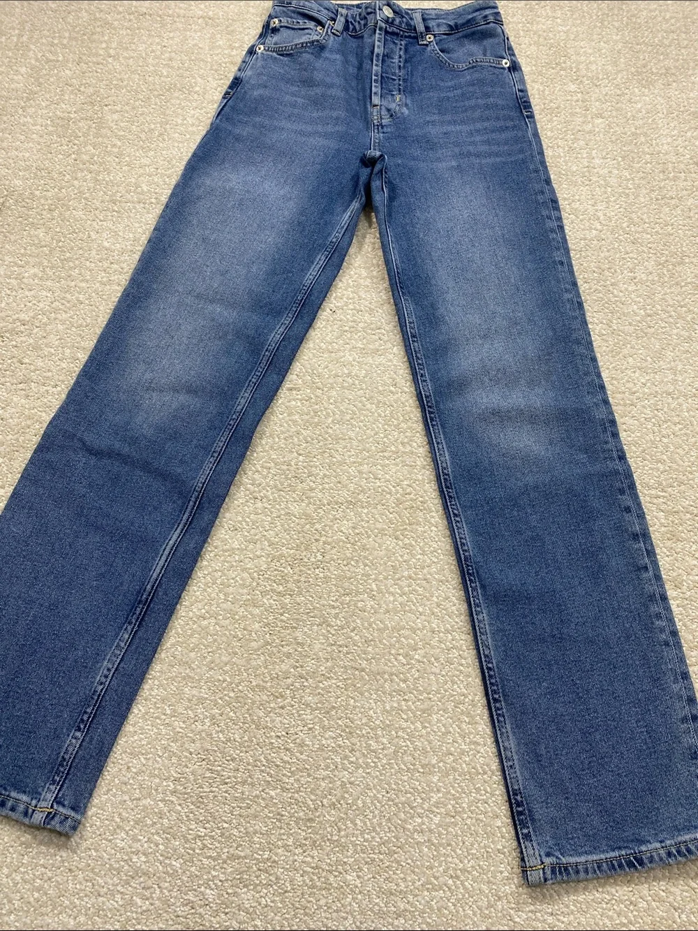 Rails Straight-Leg Jeans in Light Blue Wash High rise straight Size 24 100%Cott
